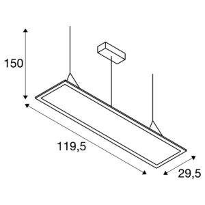 Пендел 42W LED SLV, 3000K, IP20, бял - Image 3