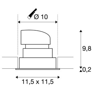 Луна SLV RENISTO DL, LED, 16W, 3000K, бяла, IP20 - Снимка 4