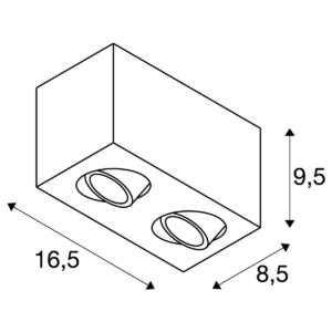 Плафониера SLV TRILEDO 2x10W GU10 бяла - Image 2
