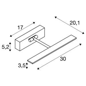 Аплик LED SLV 11W 3000K хром IP20 - Image 3