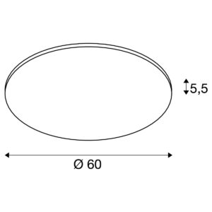 Плафон LED SLV 43W 4000K DALI, Ø600 мм, сив - Image 4