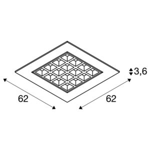 Плафониера LED SLV PAVANO 25W 3000K бяла 620x620 - Снимка 4
