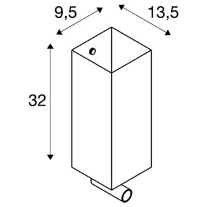 Аплик SLV QUADRASS SPOT с фасунга E27, 2W, черен - Image 4