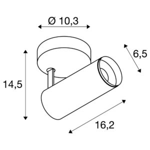 Плафон LED SLV NUMINOS DL S 10.42W 2700K черен - Image 2