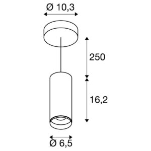 Пендел SLV NUMINOS® PD PHASE S, LED, 10.42W, 2700K, черен - Image 2