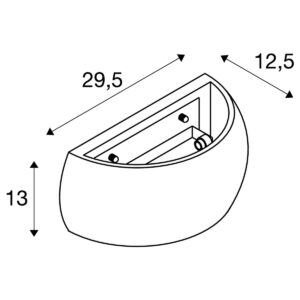 Аплик SLV PLASTRA WL CURVED CURTAIN 20W R7S бял - Снимка 3