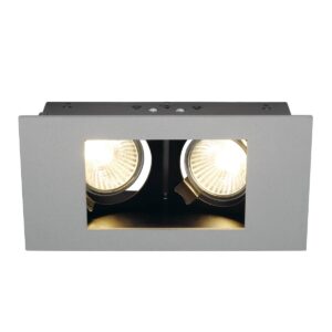 Луна за вграждане SLV INDI REC 2x35W GU10 сива