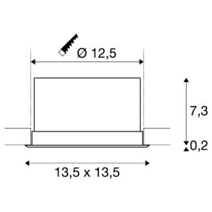 Луна за вграждане SLV VERLUX LED 20W 3000K бяло мат - Image 4
