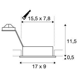 Луна за вграждане SLV NEW TRIA II, GU10, 2x50W, черна - Image 4