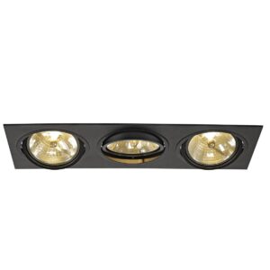 Луна за вграждане SLV NEW TRIA QRB111 G53 3x75W черна