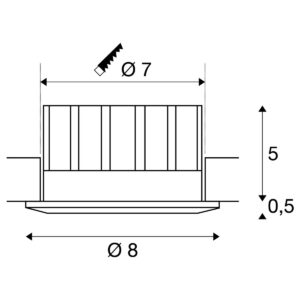 Луна за вграждане SLV F-LIGHT LED 8.8W 3000K IP20, бяла - Image 3