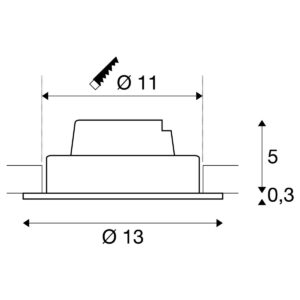Луна за вграждане SLV NEW TRIA LED 12W, топла светлина 2700K - Image 3