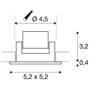 Луничка SLV NEW TRIA MINI, 3W, 3000K, черна, квадратна - Снимка 3