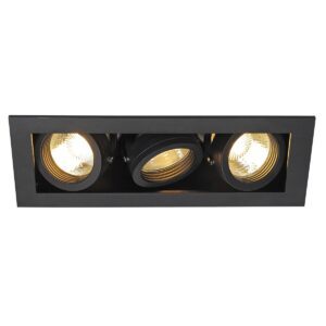 Луна за вграждане SLV KADUX 3, 3x50W, GU10, черна