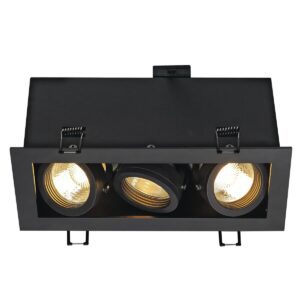 Луна за вграждане SLV KADUX 3, 3x50W, GU10, черна - Image 2