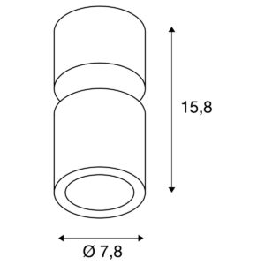 Плафониера SLV SUPROS 78, LED, 12W, 3000K, черен - Image 4