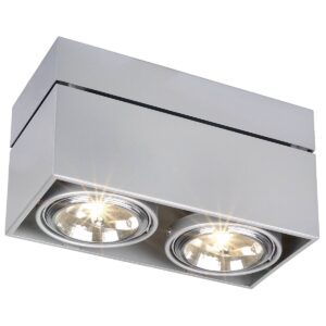 Плафон SLV KARDAMOD DOUBLE QRB111 2x7.5W G53 сребро - Image 2