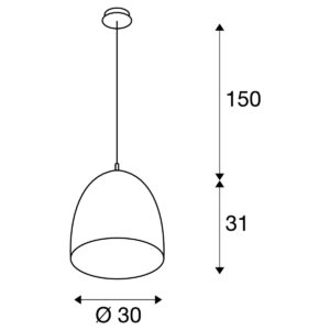 Пендел SLV PARA CONE 30, E27, мед, 60W - Image 2