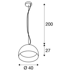 Пендел SLV BELA 40 LED 24W, топла светлина 3000K, бял - Image 2