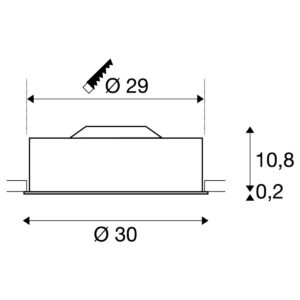 Луна за вграждане SLV MEDO 30 LED 16W 3000K сива - Image 3