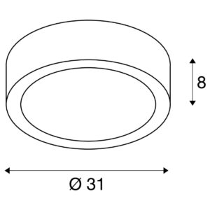 Плафон SLV GL 105, 2x25W, E27, бял гипс, кръгъл - Image 4