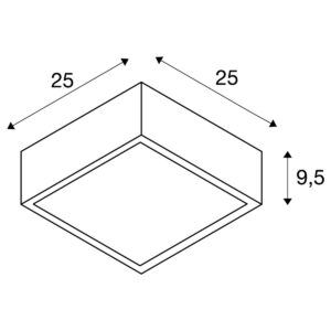 Плафон SLV DECKENLEUCHTE GL 104, 2x25W, E27, бял гипс - Image 2