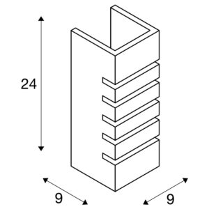 Аплик SLV WANDLEUCHTE GL 100, 40W, E14, бял гипс - Снимка 3