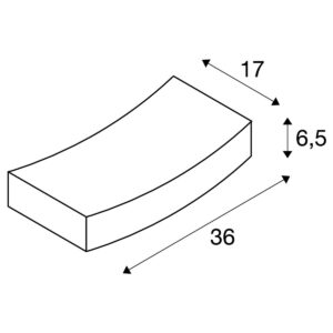 Аплик SLV GL 102 Curve, 100W, R7S фасунга, бял гипс - Снимка 3