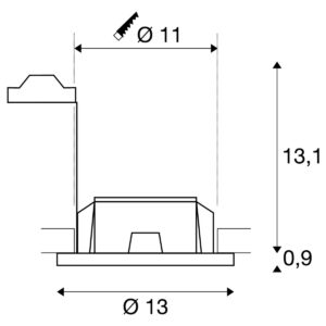 Луна за вграждане SLV PLASTRA, 1x35W, GU10, бяла - Снимка 4