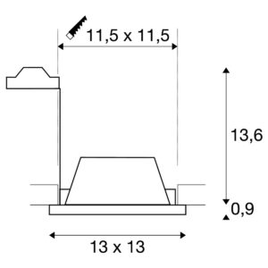 Луна за вграждане SLV PLASTRA, 1x35W, GU10, бяла - Снимка 3