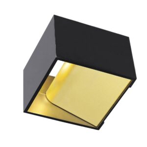 Аплик SLV LOGS IN, 5W LED, 3000K, черен/месинг