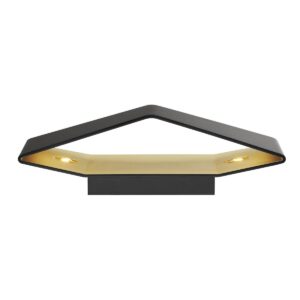 Аплик SLV BIG CARISO LED 2x9W, топла светлина, черен/месинг - Снимка 2