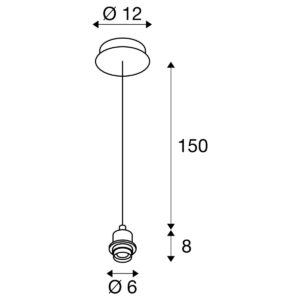 Пендел SLV FENDA E27, 60W, бял - Image 2