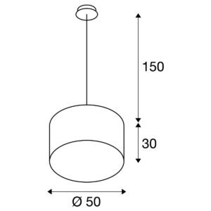 Пендел SLV Tenora PD-1, E27, 60W, бял - Image 3