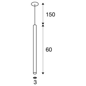 Пендел LED SLV HELIA 30, 7.5W, 3000K, черен - Image 2
