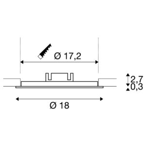 Луна за вграждане SLV Senser, 10W, 3000K, кръгла, сива - Image 3