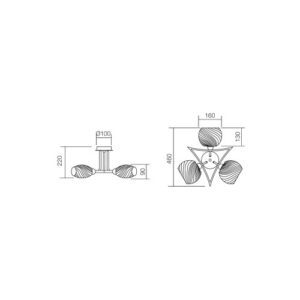 Полилей Smarter 01-655 HELEN, 3x28W, E14, хром - Image 2