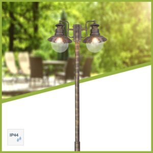 Градински лампион Brilliant 3x60W E27 IP44 златисто-черен - Image 2