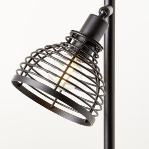 Лампион Brilliant AVIA, 3x42W, E14, черен/дърво - Image 2