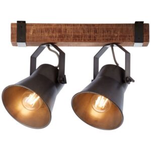 Плафон Brilliant PLOW, 2x10W, E27, черен метал - Снимка 2