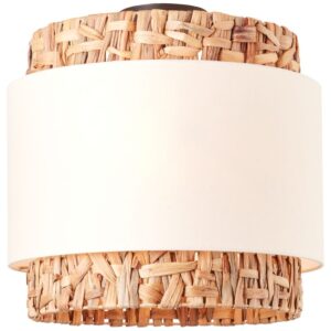 Плафон Brilliant Waterlilly E27 2x60W натурален/бял