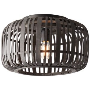Плафон Brilliant Woodrow, 1x60W, E27, тъмен ратан