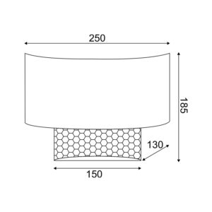 Аплик E14 40W ACA Lighting Nisyros ратан и текстил - Image 2