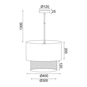 Пендел E27 60W ACA LIGHTING NISYROS с димиране - Image 2