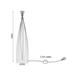 Лампион ACA Lighting Serifos E27 60W бамбук бежов/бял - Снимка 3