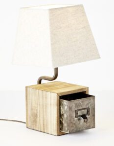 Настолна лампа Brilliant Casket, 25W, E27, цинк/бежово - Image 2