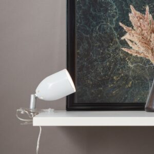 Настолна лампа Brilliant Leo LED 3W 3000K с щипка, бяла - Image 2