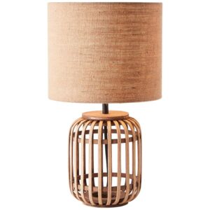Настолна лампа Brilliant Woodrow E27 52W натурална - Снимка 1