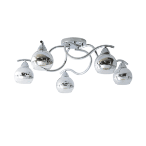 Плафон ACA LIGHTING ALIEN E27 5x60W хром димируем - Снимка 1