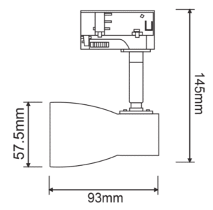 Прожектор за трифазна шина ACA LIGHTING TS67GU4CW THREE PHASE - Image 2